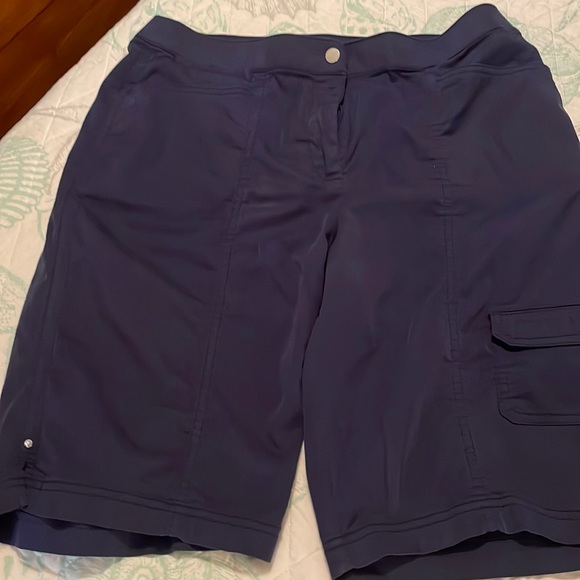zenergy by chicos | Shorts | Navy Blue Bermuda Shorts | Poshmark